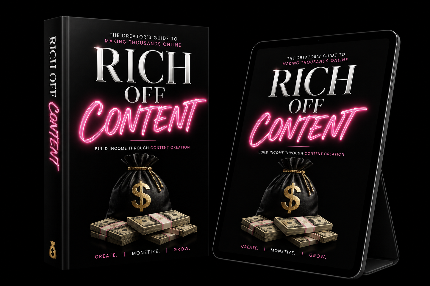 ⭐️💰🕺🏽Rich Off Content : The Creator's Guide to Making Thousands Online | Build Income Through Content Creation Today!